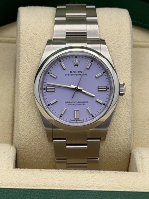 Rolex Oyster Perpetual 36mm 126000 lavender dial 2025 unworn
