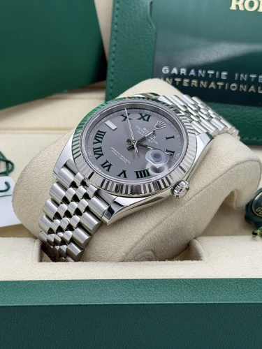Rolex Datejust 41mm, 126334 Wimbledon dial, fluted, jubilee bracelet 2023