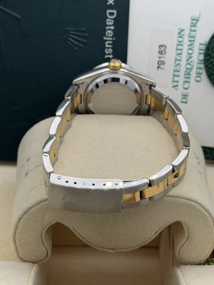 Rolex Datejust 26mm 79163 bi metal oyster, white roman dial, diamond bezel, 2003