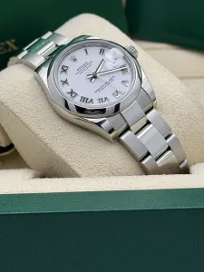 Rolex Datejust 31mm 178240 White Roman Dial Smooth Bezel 2014