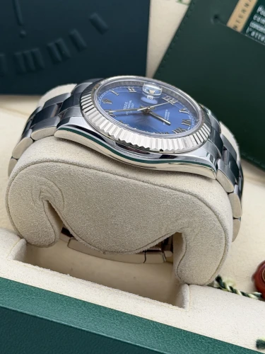 Rolex Datejust 2 41mm 116334 blue roman dial, oyster bracelet, 2014
