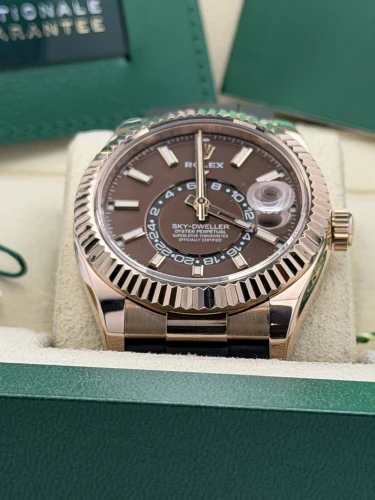 Rolex Sky Dweller 42mm, 326235, chocolate dial, Oysterflex strap, 2021