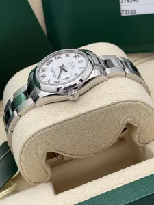 Rolex Datejust 31mm 178240 White Roman Dial Smooth Bezel 2014