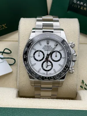 Rolex Daytona 40mm 126500LN panda dial, black bezel, stainless steel oyster bracelet 2024