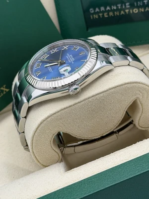 Rolex Datejust 41mm 126334 azzurro blue, fluted bezel, oyster bracelet, 2022
