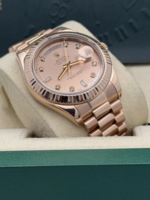 Rolex Day Date2 41mm, 218235, rose gold, sundust dia dial, president 2014