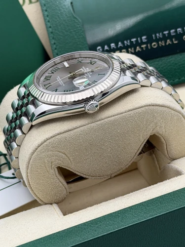 Rolex Datejust 41mm, 126334 Wimbledon dial, fluted, jubilee bracelet 2023