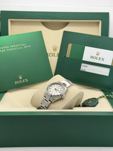 Rolex Oyster Perpetual 26mm 176200 silver dial s/steel oyster bracelet 2016