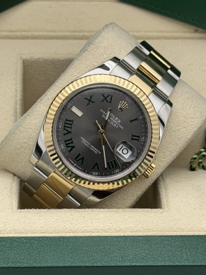 Rolex Datejust 41mm Wimbledon dial bi metal oyster bracelet 126333 2022