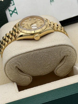Rolex Datejust 26mm 69178 champagne dia dial, yellow, fluted bezel, president bracelet 1990