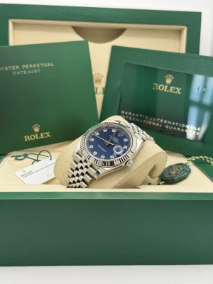 Rolex Datejust 41mm 126334 blue diamond dial, fluted bezel, jubilee bracelet, 2022