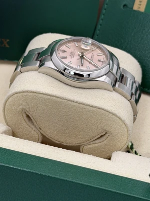 Rolex Datejust 31mm pink baton dial smooth bezel  oyster bracelet 178240 2015