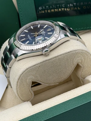 Rolex Datejust 41mm blue baton dial, oyster bracelet 126334 2024