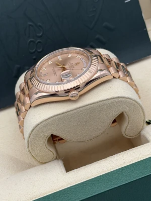 Rolex Day Date2 41mm, 218235, rose gold, sundust dia dial, president 2014