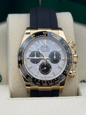 Rolex Daytona 126518LN yellow gold oysterflex meteorite dial 2025 unworn 983 SOR