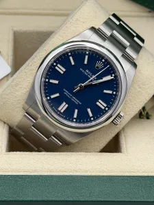 Rolex Oyster Perpetual 41mm med blue dial  134300 2025 unworn