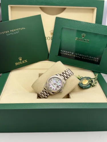 Rolex Datejust 26mm 179179 white gold,MOP dial, fluted, president bracelet 2022