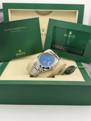 Rolex Datejust 41mm blue azzurro dial oyster bracelet 126300 2023