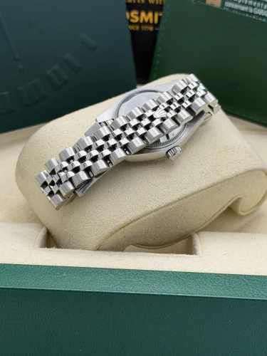 Rolex Datejust 26mm 179174 white baton dial, fluted bezel, jubilee bracelet, 2011
