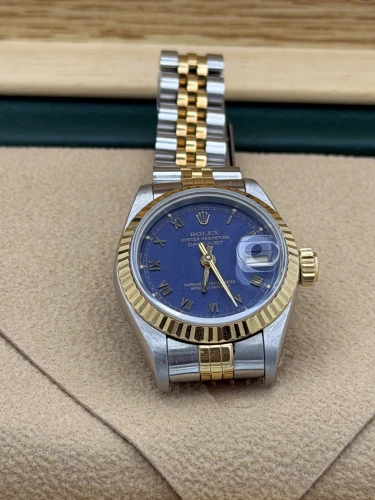 Rolex Datejust 26mm 69173 purple roman dial, bimetal jubilee bracelet, 1989