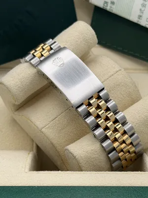 Rolex Datejust 36mm 16233 bi metal jubilee bracelet black diamond dial 1992