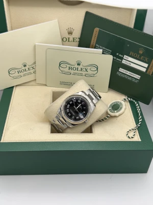 Rolex Datejust 34mm Stainless Steel Oyster Black Roman Dial 115234 (2008)