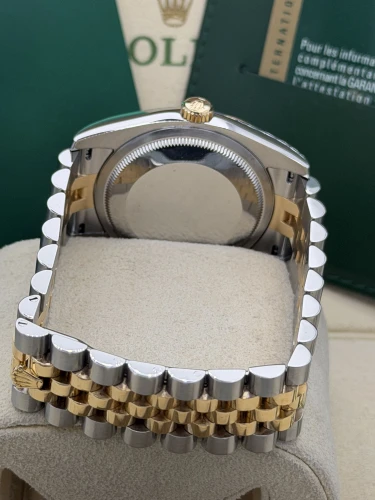 Rolex Datejust 36mm, 116233, bi metal, Champ baton dial, fluted, jubilee, 2011