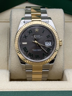 Rolex Datejust 41mm Wimbledon dial bi metal oyster bracelet 126333 2022