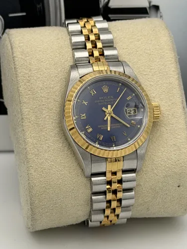 Rolex Datejust 26mm 69173 purple roman dial, bimetal jubilee bracelet, 1989