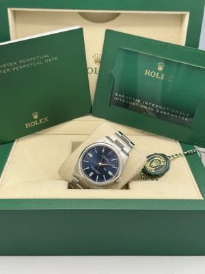 Rolex Oyster Perpetual 36mm blue baton dial oyster bracelet 126000 (2020)