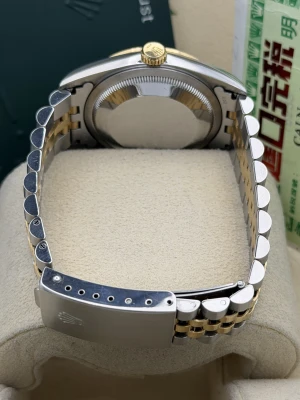 Rolex Datejust 36mm 16233 green vignale dial bi metal jubilee, fluted bezel 1996