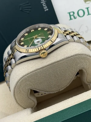 Rolex Datejust 36mm 16233 green vignale dial bi metal jubilee, fluted bezel 1996