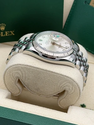 Rolex Datejust 36mm Silver diamond dot fluted bezel jubilee bracelet 116234 2018