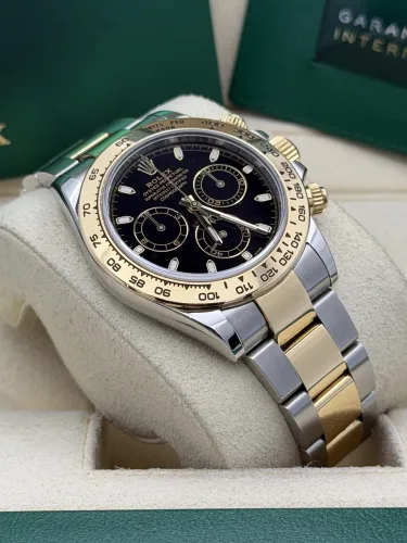 Rolex Daytona 40mm, , 116503 yellow gold bi metal black baton dial, oyster bracelet, 2023
