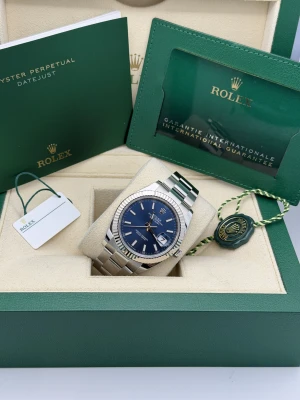 Rolex Datejust 41mm blue baton dial, oyster bracelet 126334 2024