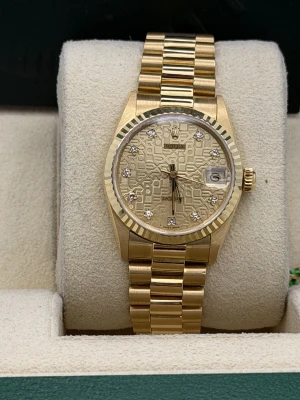 Rolex Datejust 31mm yellow gold president champagne jubilee dial 68278 1991