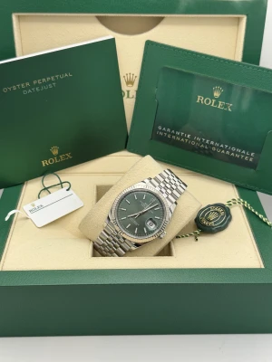 Rolex Datejust 36mm 126234 mint green dial, fluted bezel, jubilee bracelet 2024