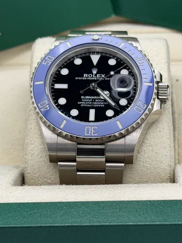 Rolex Submariner Date 41mm, 126619LB, white gold, Blueberry, oyster bracelet, 2021