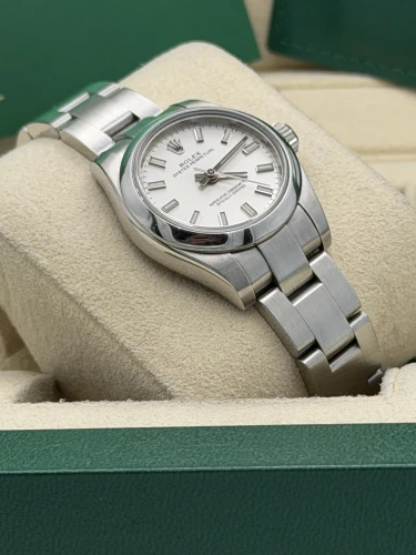 Rolex Oyster Perpetual 26mm 176200 silver dial s/steel oyster bracelet 2016