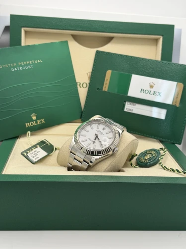 Rolex Datejust 2 41mm 116234 white baton dial, oyster bracelet 2015