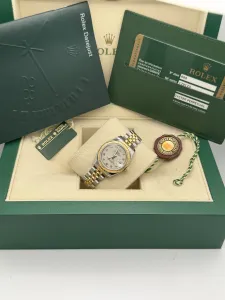 Rolex Datejust 26mm cream jubilee arabic dial bi metal 179173 2008