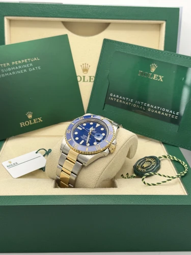 Rolex Submariner date 41mm Bluesy 126613LB, bi metal blue dial & bezel 2022