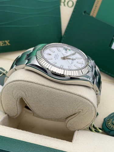Rolex Datejust 2 41mm 116234 white baton dial, oyster bracelet 2015