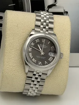 Rolex Datejust 28mm 279160 slate grey dial, jubilee bracelet, smooth bezel 2024