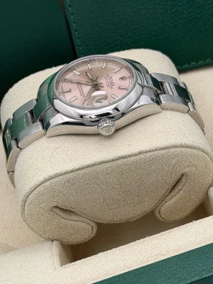 Rolex Datejust 31mm pink baton dial smooth bezel  oyster bracelet 178240 2015