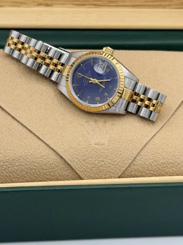 Rolex Datejust 26mm 69173 purple roman dial, bimetal jubilee bracelet, 1989