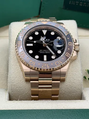 Rolex GMT Master 2 40mm 126715CHNR everose gold Rootbeer, oyster bracelet, 2022