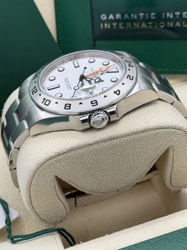 Rolex Explorer 2 42mm polar white dial, oyster bracelet, 2023 unworn
