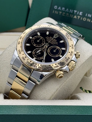 Rolex Daytona 40mm, , 116503 yellow gold bi metal black baton dial, oyster bracelet, 2023