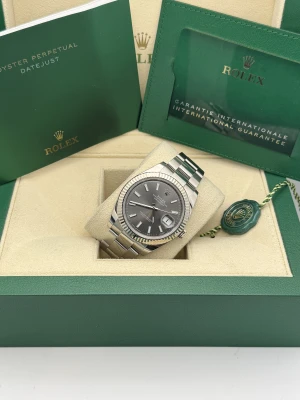Rolex Datejust 4mm slate grey baton dial, oyster bracelet 126334 2022